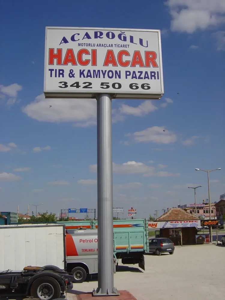 Acaroğlu tır ve kamyon pazarı totem tabela